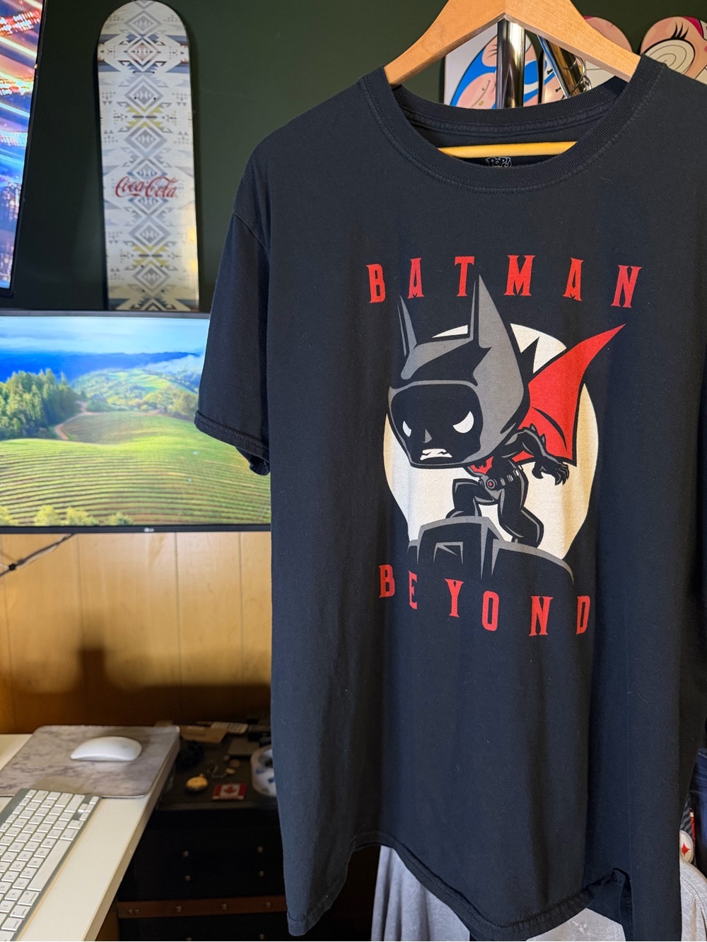 Funko Batman Beyond Black Tee with Red and White Graphic